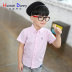 Mùa xuân hè 2019 cho bé trai khoe áo sơ mi tay ngắn mới Quần áo trẻ em Hàn Quốc áo cotton nửa tay trắng - Áo sơ mi áo sơ mi trẻ em giá tốt Áo sơ mi