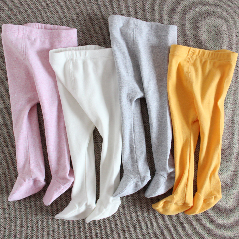 Newborn Baby Pants Socks Elastic Large PP Inner Lap Pants 1 Warm High Purse Feet Open Gear Pants Spring Autumn Winter 0-2 Years Old