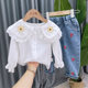 Baby girl autumn clothes 2020 new suits 1-2-3 years old 4 girls Korean version of the western style children's clothes spring and autumn two-piece tide