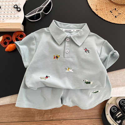 Boys' Summer Short-Sleeve Outfit 2026 Trendy Children's Fashion Stylish Baby Clothes Summer — 2