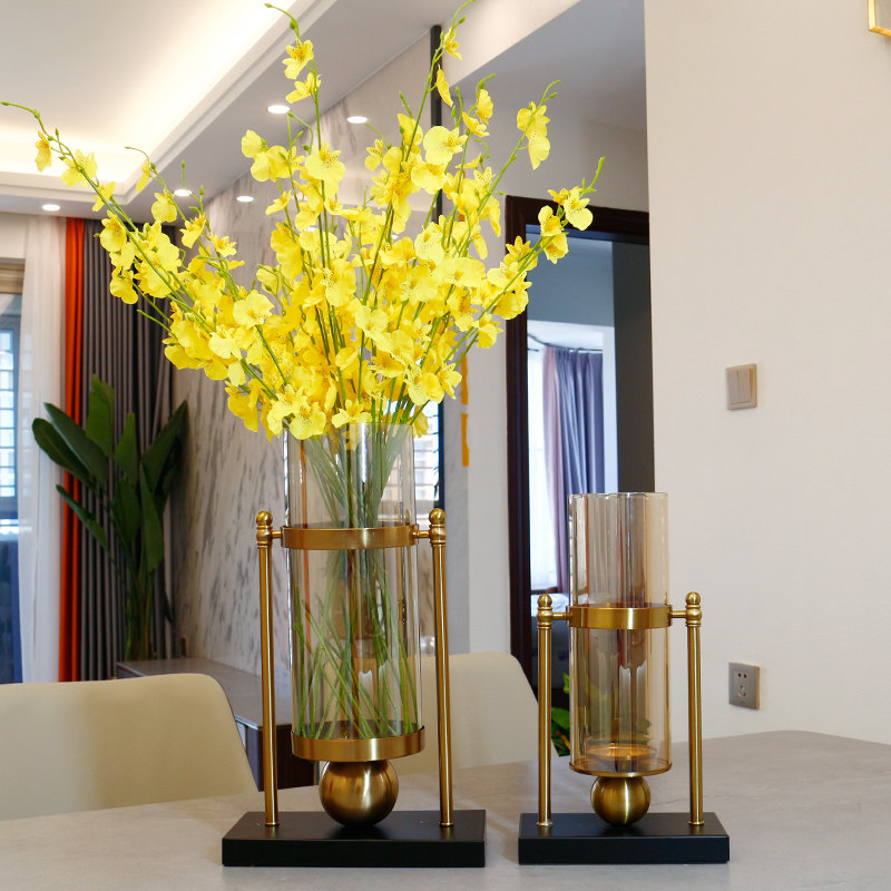 Light extravaganza Nordic style vase swing piece Living room flower arrangement Dry flower American table TV cabinet Creative Home Decorative Goods