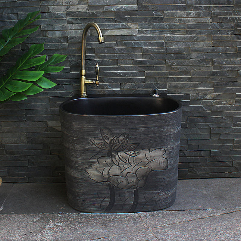 Ceramic mop pool balcony home mop pool toilet pier cloth pool room outdoor courtyard integrated wash mop basin