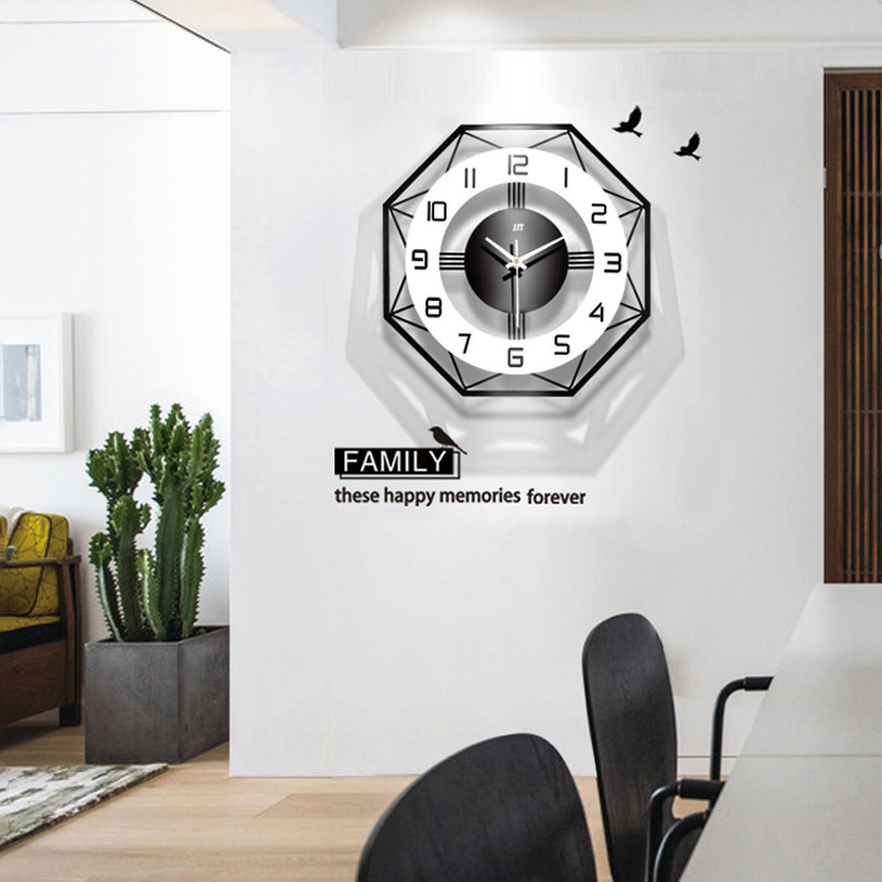 Watch and watch Living room Silence Personality Fashion Creativity Nordic Big Clock Home Modern Minimalist Watches Quartz Clocks