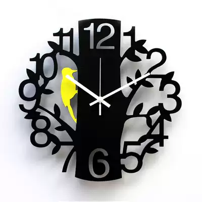 siton wall clock personality mute art fashion creative living room large wall clock clock digital woodpecker clock