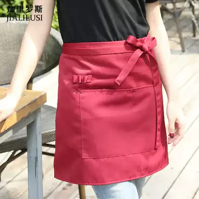 Bundred apron custom logo printing restaurant kitchen barbecue restaurant waiter work clothes half waist men