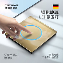 Odoran gold switch socket panel Tempered glass Industrial wind dark wire Japanese style switch wall Home network