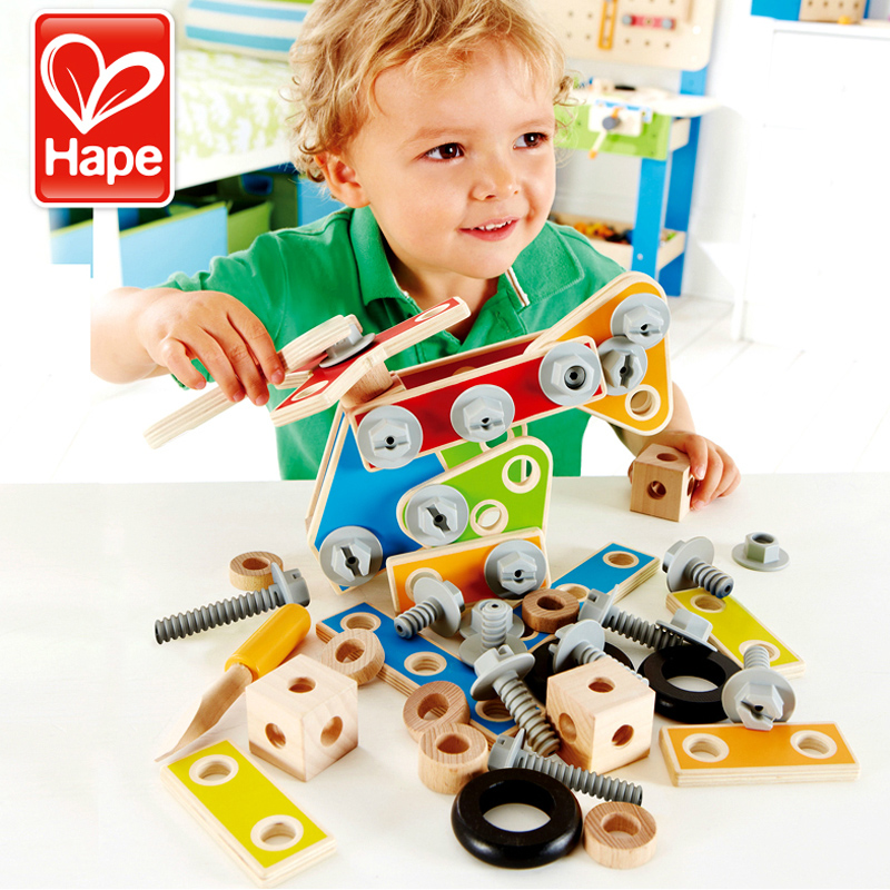 Hape disassembly tool car nut combination assembly screw toy boy boy puzzle 3-5 years old