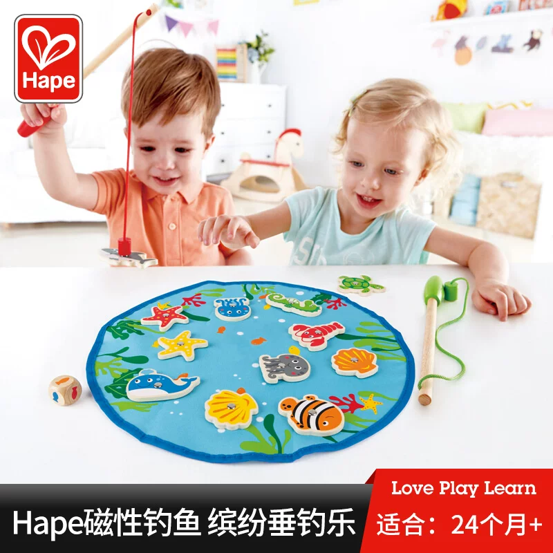 Деревянные магнитные детские рыбки Hape для рыбалки