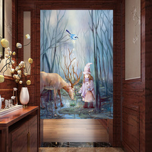 【天猫】棉麻布艺厨房玄关隔断门帘