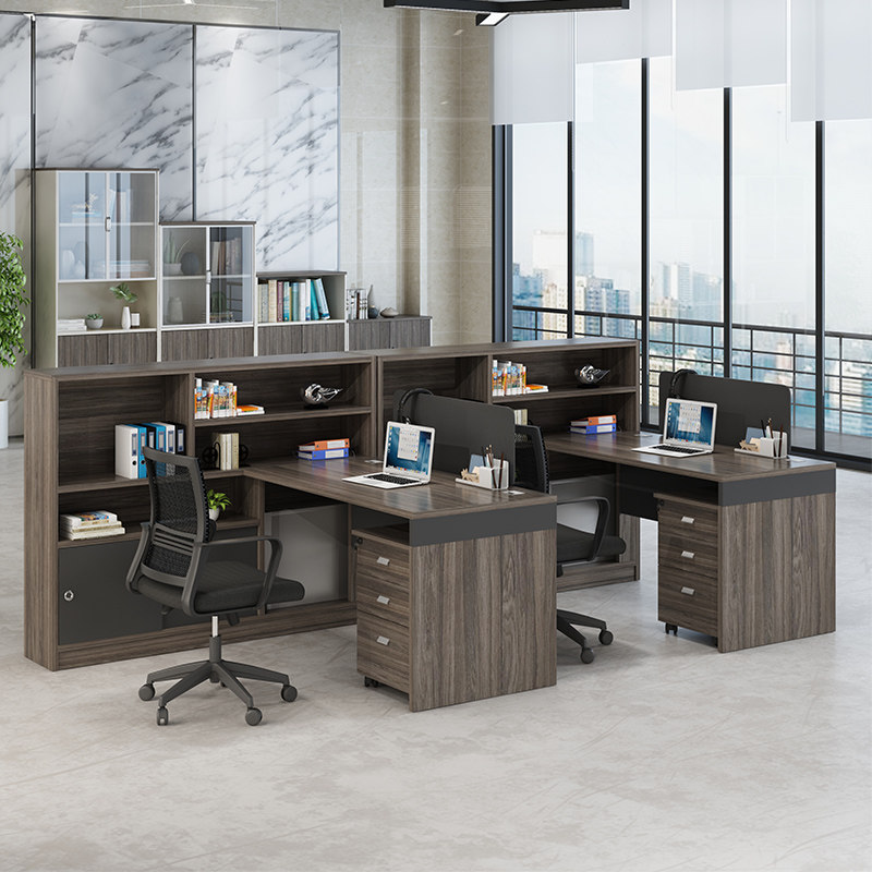 Staff desk and chair combination screen card block partition Staff desk Double 4 people 6 people computer financial desk