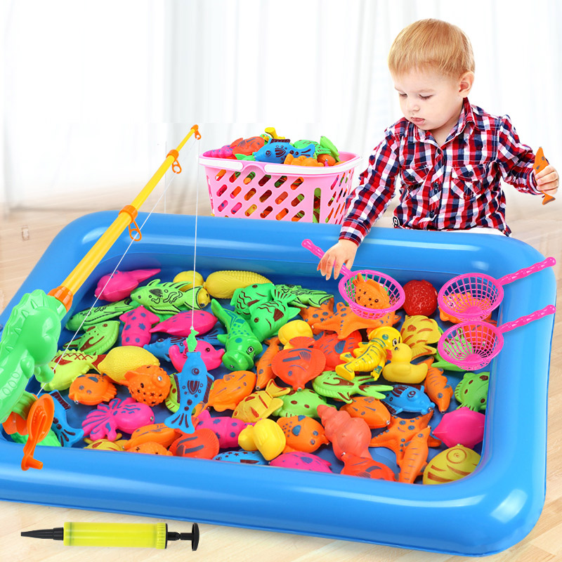 Fishing toys children's pool set one and a half year old baby magnetic early education puzzle 2 children 3 girls boys stall