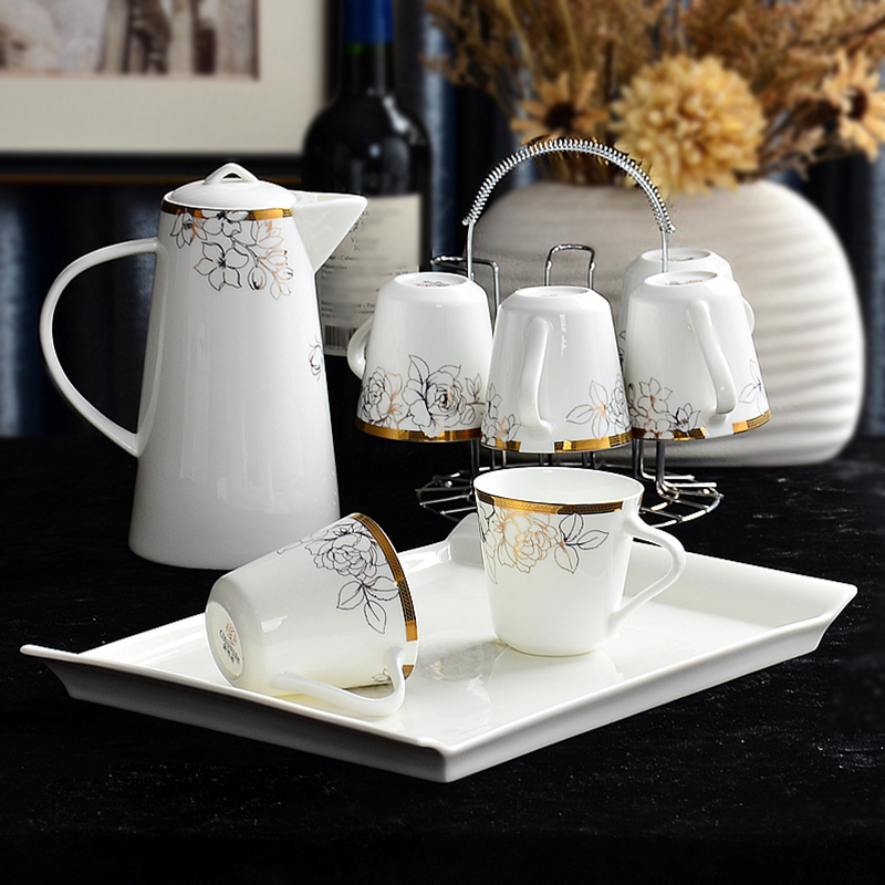 Family light with excessive water BeiBei suits for home sitting room with ceramic water drinking cup with the tray of a complete set of the teapot