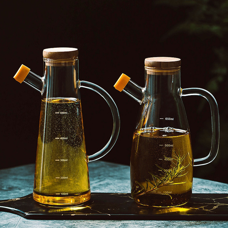 Oil Pot Glass Home Leakproof Big kitchen Oil Vinegar Jar Small oil Sauce Bottle Vinegar Bottle of Vinegar Bottle Oil Bottle Suit Oil Bottle