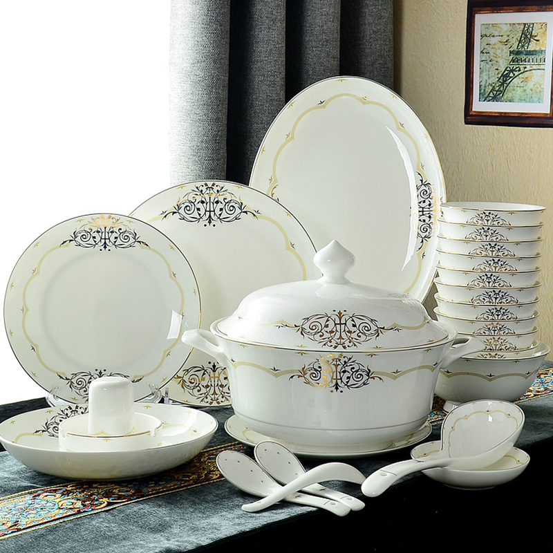 Tangshan ipads porcelain tableware suit home dishes dishes chopsticks Korean creative gifts ceramics in up phnom penh