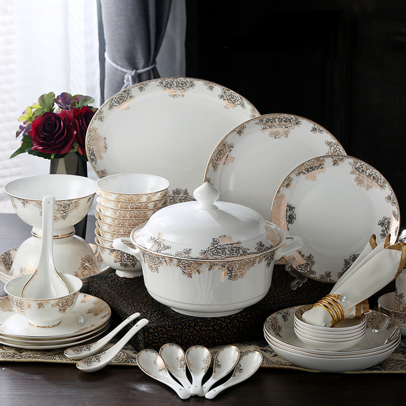 Household use dishes suit Italian move ipads porcelain tableware tableware sets up phnom penh dish bowl chopsticks combination