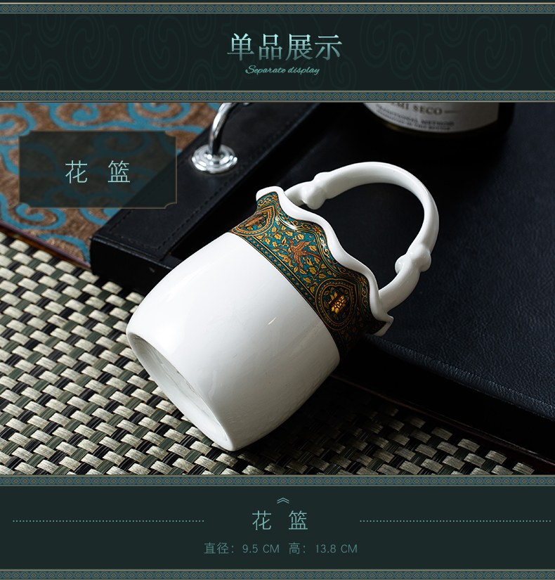 The Source of tangshan porcelain show ipads China tableware suit accessories swan basket spoons chopsticks cage placed a spoon