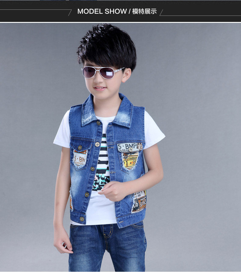 Gilet garcon DUOMAIDOU en toile - Ref 2067588 Image 17