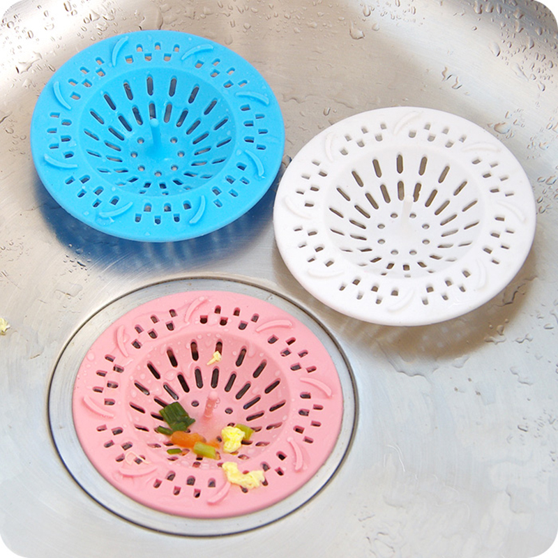 Portable Silicone Drain Cover for Bathroom, Hair Filter for Drain, Large Sink Drain Cover