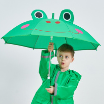 Round cute childrens umbrellas girls umbrellas Primary School students long handle automatic umbrellas Princess sunscreen umbrellas baby parasol