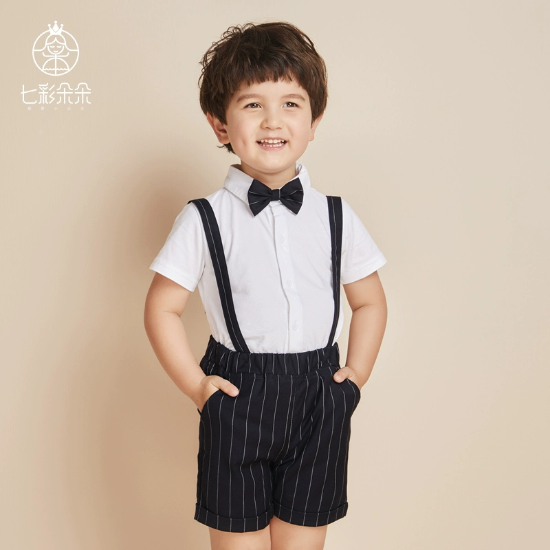 Boy dress suit show show little little girl bib bib piano chơi baby catwalk trang phục - Váy trẻ em