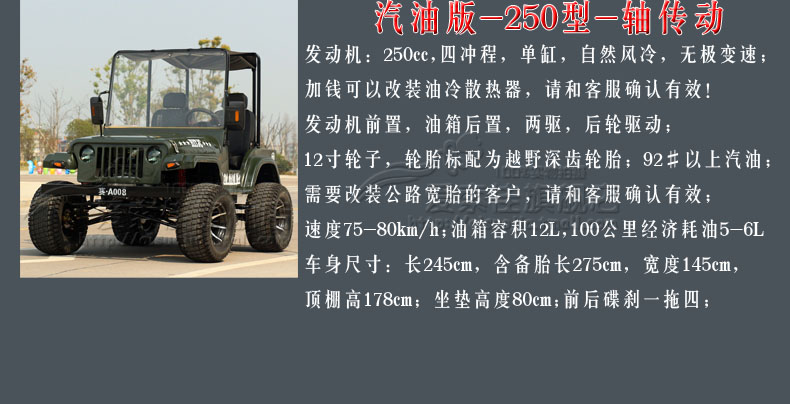 Xe mô tô ATV bốn bánh off-road kart dành cho người lớn cỡ lớn 250cc xe địa hình xe đạp địa hình - Xe đạp quad giá xe moto mini 110cc