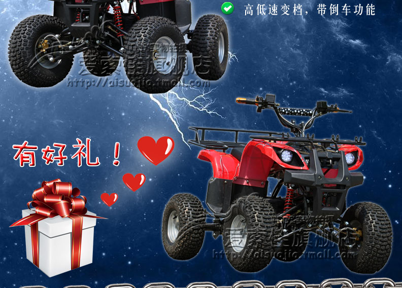 Quad xe đạp nhỏ bull ATV ATV xe tay ga 800W điện xe thể thao lớn M3 WISP xe tay ga xe địa hình mini