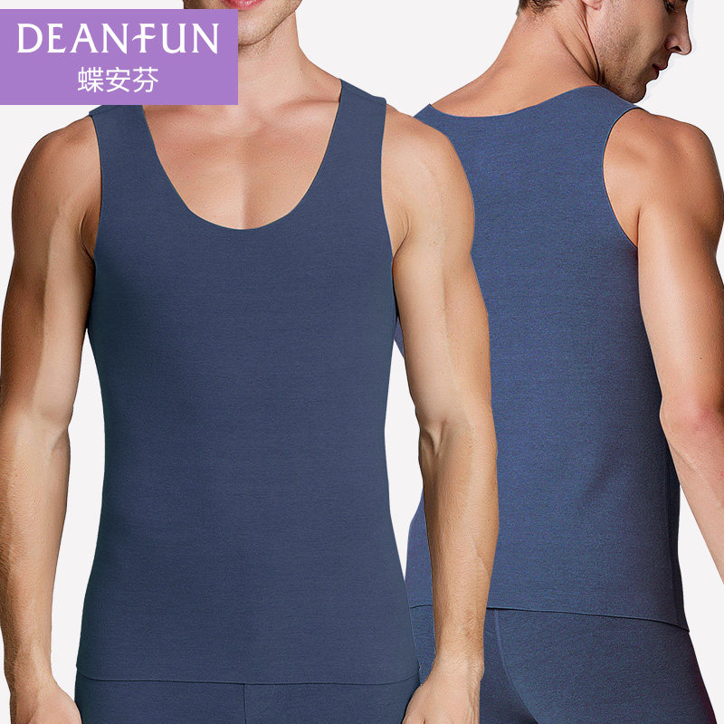 Vest men No marks warm and velvety Dewing fever Autumn winter cotton Anti-cold inside wearing large size Develvet sleeveless jacket