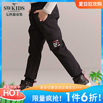 Seven wolves childrens clothing boys casual pants 2019 autumn and winter new childrens trousers big childrens Korean version of childrens trendy pants