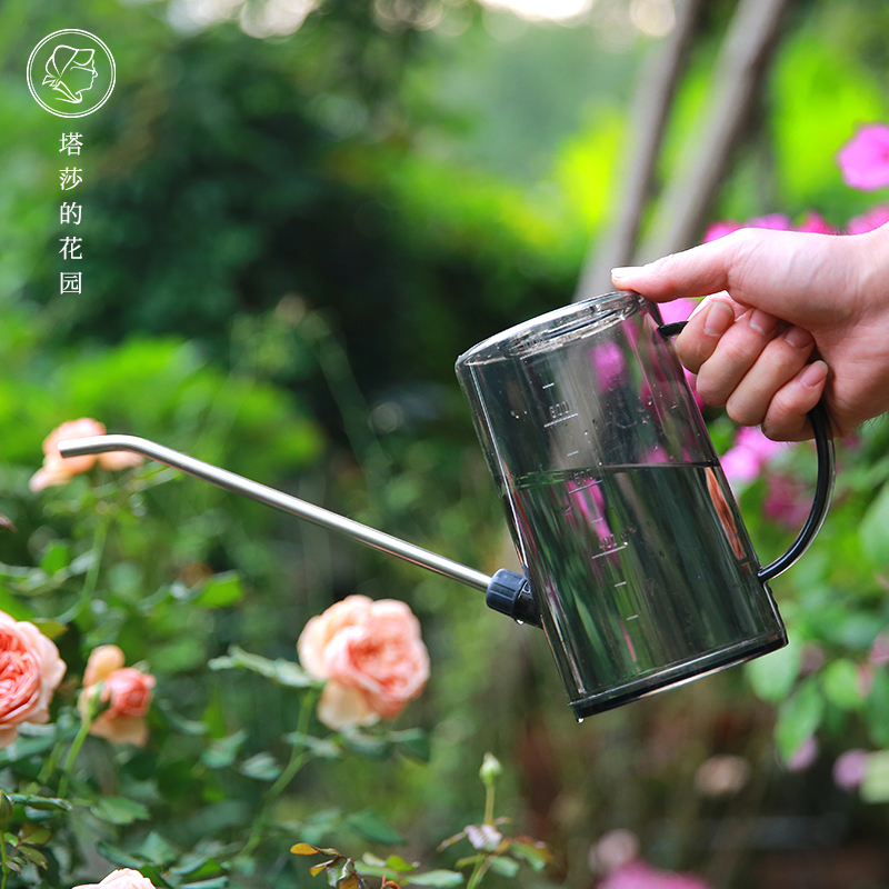 Tasha's Garden Transparent Kettle Household Resin Watering kettle Fertilization pot shower Pot Plant watering device Sprinkler Pot