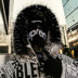 KING báo khắc núi khắc quần áo cotton thời trang đường phố cặp vợ chồng hip hop mùa đông oversize nam và nữ áo bông dài áo khoác nam kaki Trang phục Couple