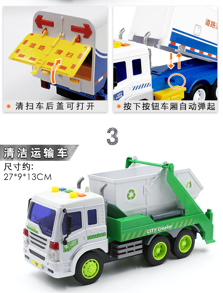 Nói chuyện kỹ thuật xe máy câu chuyện 1:16 mô phỏng lớn máy xúc đồ chơi xe con trai máy xúc - Đồ chơi giáo dục sớm / robot flash card giáo dục cho bé
