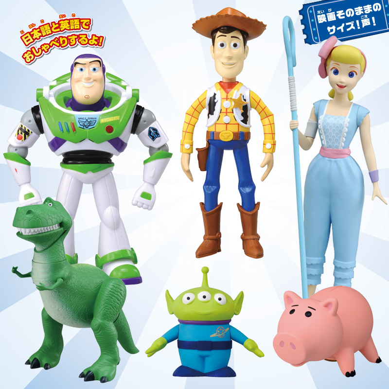 TOMY Tomeka Toy Story 4 bilingual doll doll hand-made model Buzz lightyear ham hugging dragon