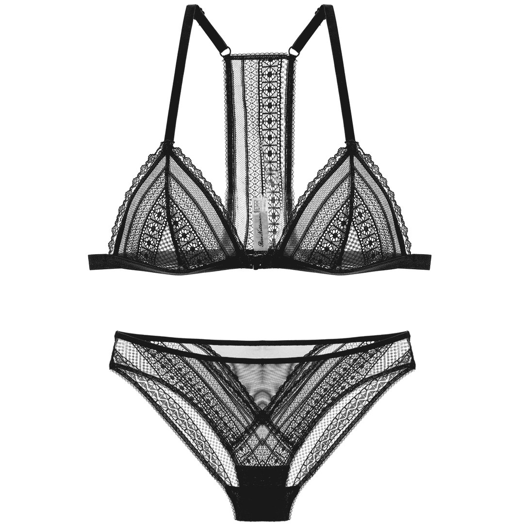 Female sensational lace bralette front buttoned back slim fit slim fit without steel ring bra hood comfortable clairvoyant underwear