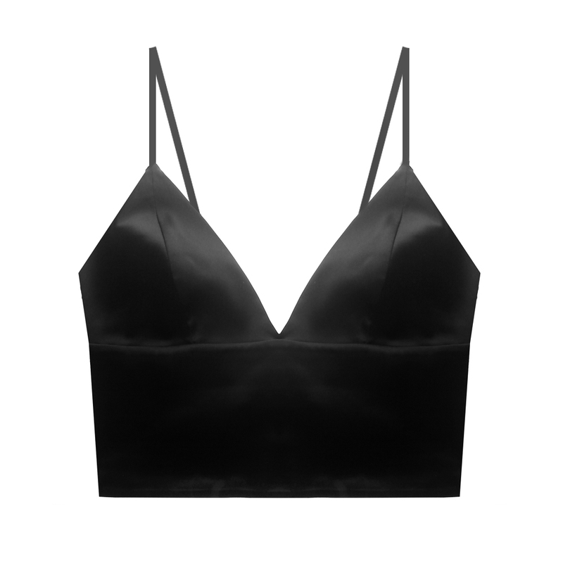 Bralette Silky Comfortable Short Bra Fashionable Wireless Sexy Base Layer Underwear Thin Tank Top Smooth Bra