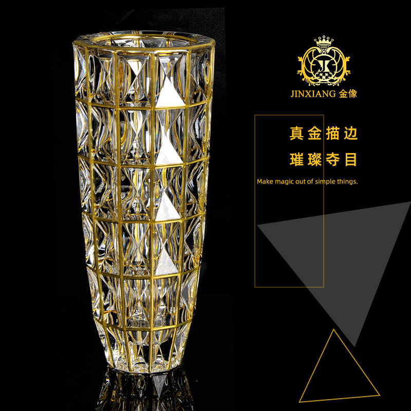 Light Extravagant Crystal Glass Sketching Vase Lilies Inserts Vases Living-room Swing Pieces High-Style Vases Home Decoration Vases