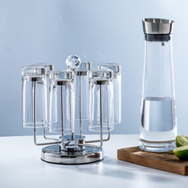 Heat-resistant glass water cup simple transparent Juice Cup home living room green teacup straight lemonade cup set