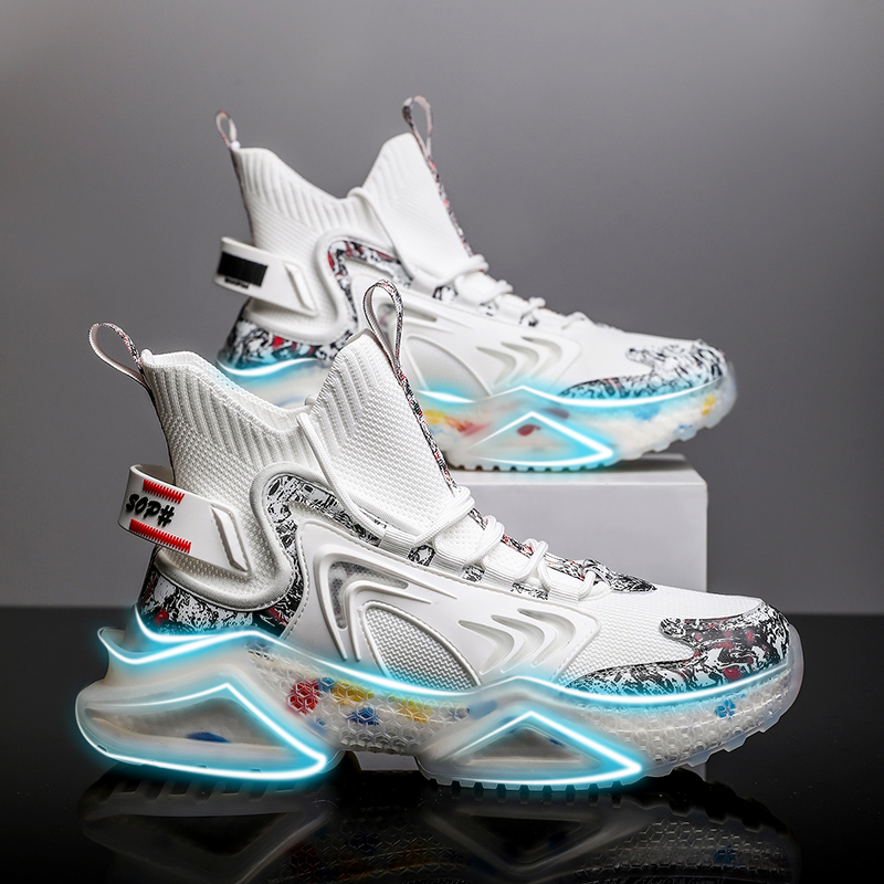 Men's shoes autumn and winter Putian shoesMen's trendy shoes breathable Korean version wild high-top sneakers men's official basketball sneakers