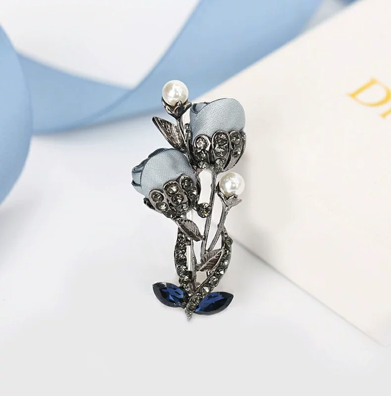 Phụ kiện trâm cài vải hàn quốc hoa lớn rừng cổ điển thanh lịch hoa tươi nhỏ không khí áo len ghim - Trâm cài