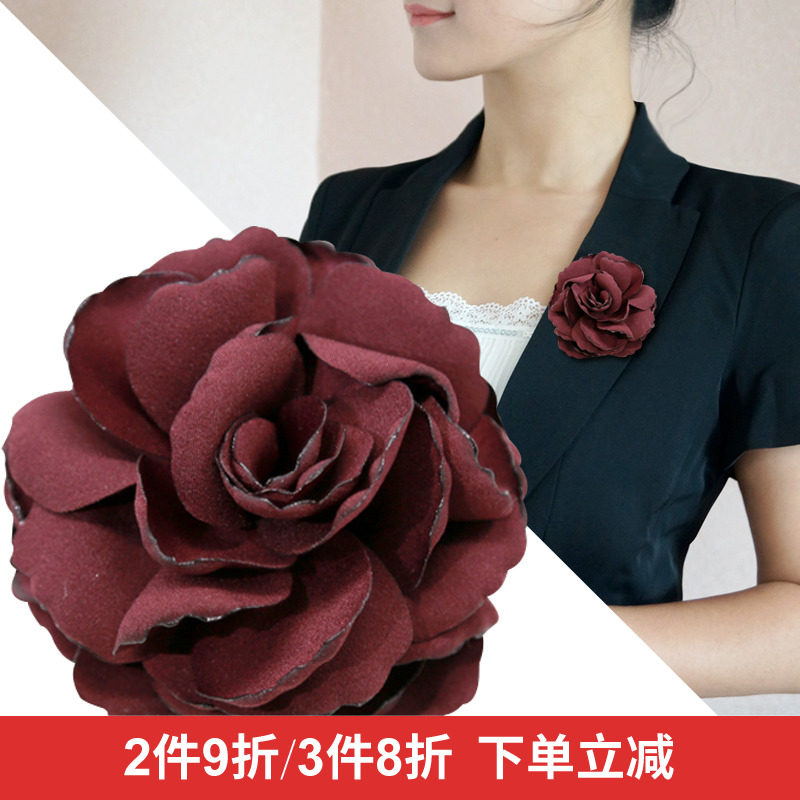 Day Korean Cloth Art Flowers Breast chest Chest Flowers Retro Elegance Cape ELEGANT CAPE BUTTONED MERITLESS AUTUMN AND WINTER SMALL BALSAMIC WIND ACCESSORIES WOMAN