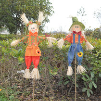 Halloween Outdoor Patio Decorated material Scarecce Doll Plugin Flowers Packing Easter Harvest Festival Dolls