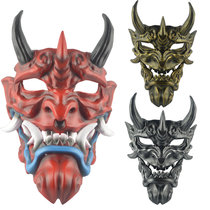 Red Prajna mask decorations ornaments Neng Opera Japanese face mask resin face fangs fangs masks Prajna
