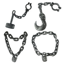 Halloween props COS dance performance props Plastic handcuffs chain hook chain hammer chain lock props