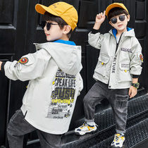  Boys jackets spring and autumn 2021 new Zhongda childrens tops autumn boys jackets autumn Korean tide