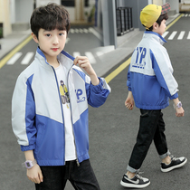  Boys  autumn jackets 2021 new autumn childrens tops jackets medium and large childrens windbreakers boys spring and autumn tide