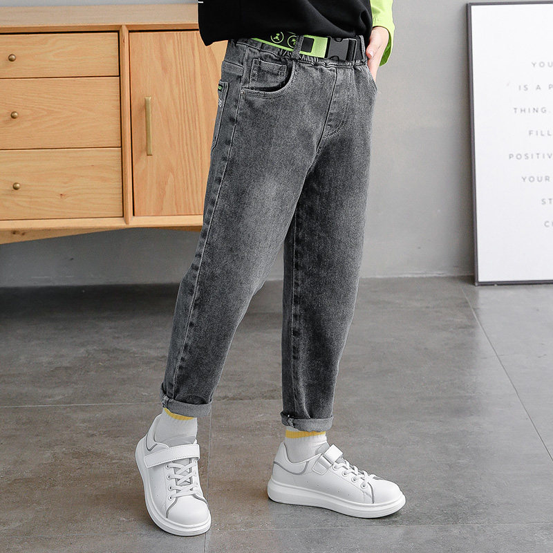 Boy Clothing Boy Jeans Spring Autumn Style Children Pants 2022 New CUHK Children Casual Long Pants Loose Old Daddy Pants