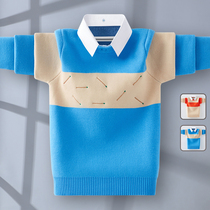 Childrens clothing boys sweater autumn and winter models for childrens sweater 2021 new boys autumn coat fake two tide