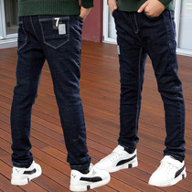  Childrens clothing boys jeans spring and autumn 2021 western style autumn new childrens casual pants medium and large childrens trousers tide