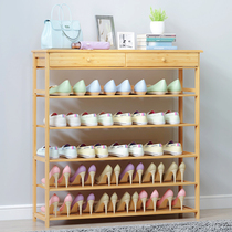 Shoe rack simple household multi-layer economy provincial space solid wood dormitory door small shoe cabinet storage Assembly special offer