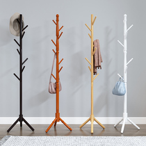 Simple solid wood floor-to-ceiling coat rack bedroom hanger clothes storage simple modern household