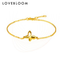 Gold Bracelet Foot Gold 9999 Pure Gold 24K Butterfly Gold Bracelet Gold Butterfly Superfine Bracelet Bracelet Female Foot Chain